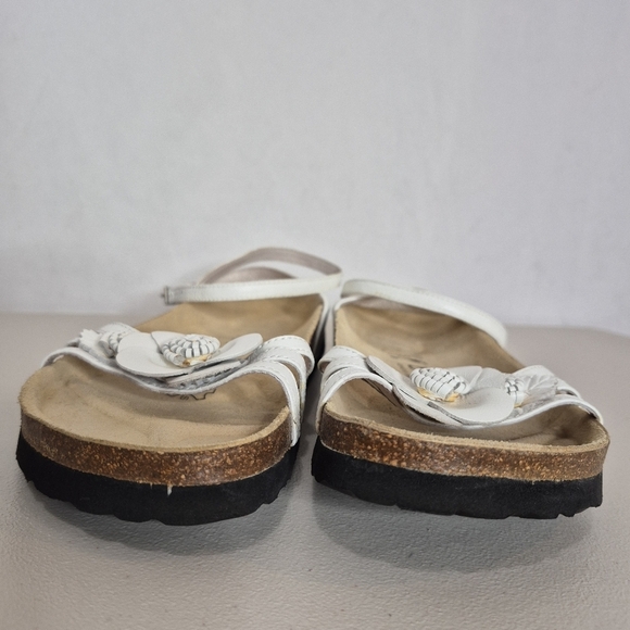 Betula by Birkenstock Quito White Floral Sandals - Size 7 - 7.5 - Picture 7 of 15